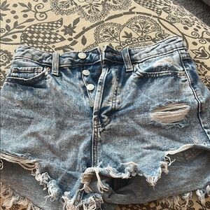 Distressed Denim Women's Shorts